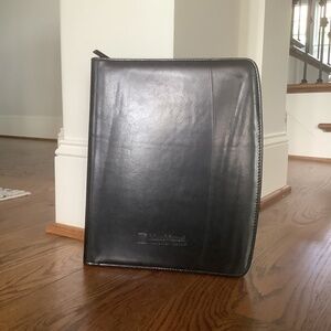 LEED'S MassMutual Branded Black Notebook Folder Portfolio